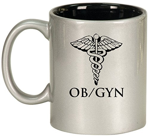 Ceramic Coffee Tea Mug Cup OB GYN Obstetrics And Gynecology (Silver)
