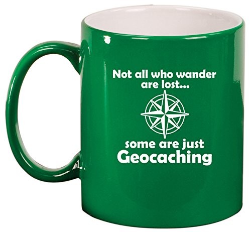Ceramic Coffee Tea Mug Cup Geocaching (Green)