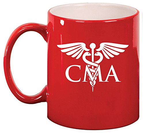 Ceramic Coffee Tea Mug Cup CMA Certified Medical Assistant (Red)