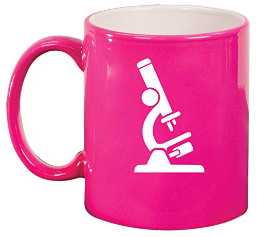 Ceramic Coffee Tea Mug Cup Microscope Laboratory Professional (Pink)