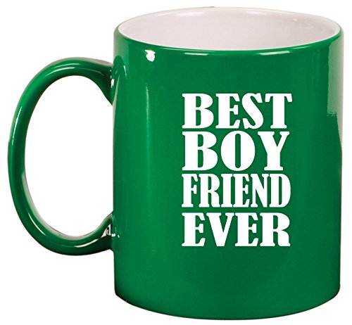 Ceramic Coffee Tea Mug Cup Best Boyfriend Ever (Green)