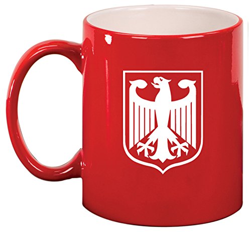 Ceramic Coffee Tea Mug Coat of Arms Germany Eagle (Red)