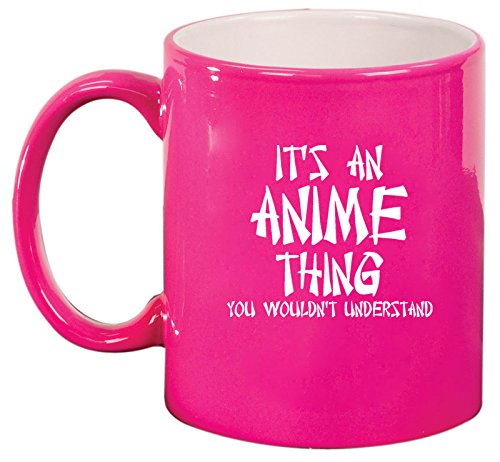 Ceramic Coffee Tea Mug Cup It's An Anime Thing (Pink)