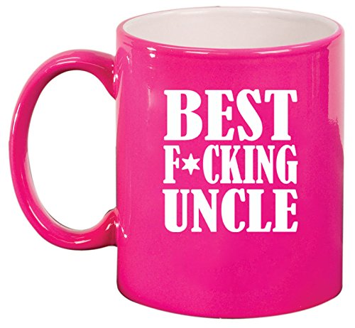 Ceramic Coffee Tea Mug Cup Best F ing Uncle (Pink)
