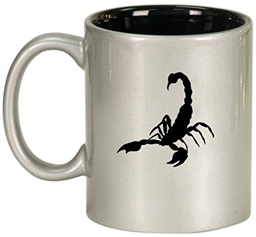 Ceramic Coffee Tea Mug Cup Scorpion (Silver)