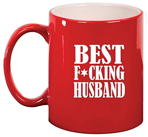 Ceramic Coffee Tea Mug Cup Best F ing Husband (Red)