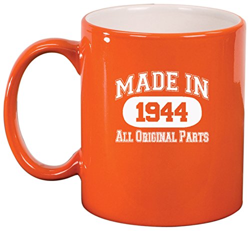 Ceramic Coffee Tea Mug Made in 1944 (Orange)