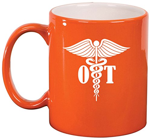 Ceramic Coffee Tea Mug Cup OT Occupational Therapy (Orange)