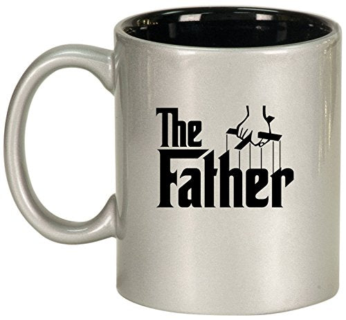 Ceramic Coffee Tea Mug Cup The Father Dad Father's Day Gift (Silver)