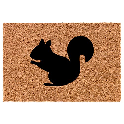 Coir Doormat Front Door Mat New Home Closing Housewarming Gift Squirrel (24" x 16" Small)