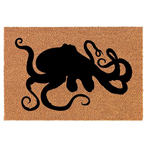 Coir Doormat Front Door Mat New Home Closing Housewarming Gift Octopus and Tentacles (30" x 18" Standard)