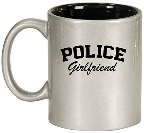 Ceramic Coffee Tea Mug Cup Police Girlfriend (Silver)