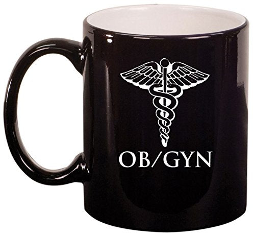Ceramic Coffee Tea Mug Cup OB GYN Obstetrics And Gynecology (Black)