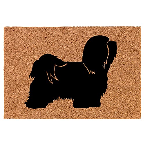 Coir Doormat Front Door Mat New Home Closing Housewarming Gift Havanese (24" x 16" Small)