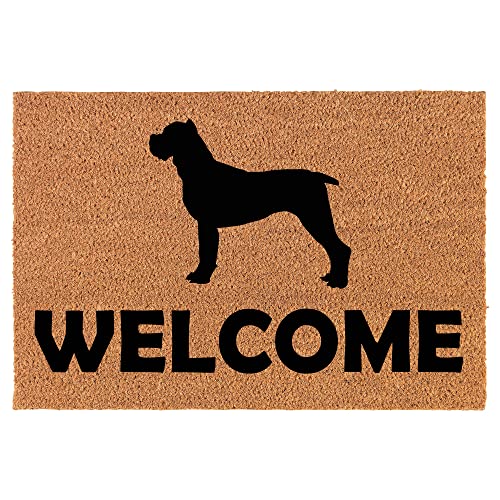 Coir Doormat Front Door Mat New Home Closing Housewarming Gift Welcome Cane Corso (30" x 18" Standard)