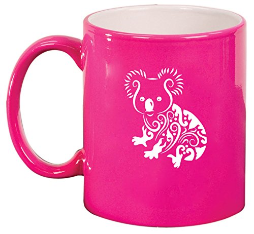 Ceramic Coffee Tea Mug Cup Fancy Koala Bear (Pink)