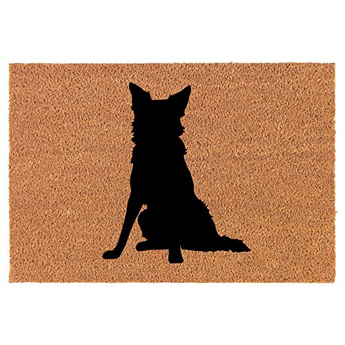 Coir Doormat Front Door Mat New Home Closing Housewarming Gift Border Collie (30" x 18" Standard)