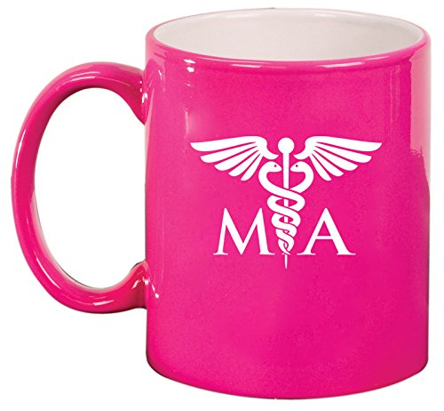 Ceramic Coffee Tea Mug Cup MA Medical Assistant (Pink)