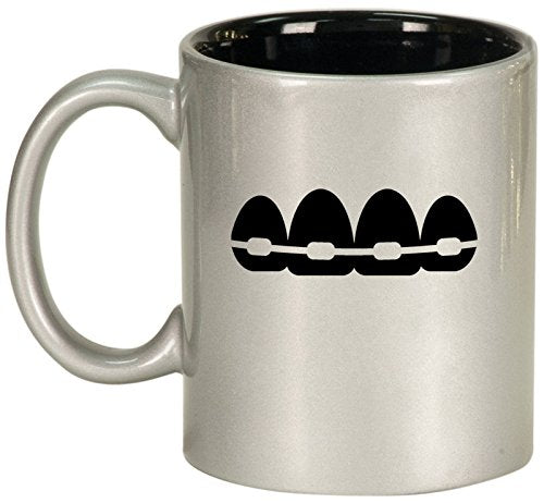 Ceramic Coffee Tea Mug Cup Orthodontist Dentist (Silver)