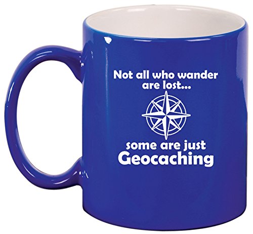 Ceramic Coffee Tea Mug Cup Geocaching (Blue)