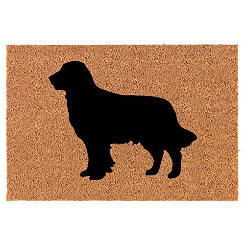 Coir Doormat Front Door Mat New Home Closing Housewarming Gift Golden Retriever (30" x 18" Standard)