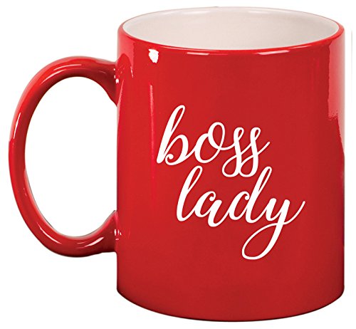 Ceramic Coffee Tea Mug Cup Boss Lady (Red)