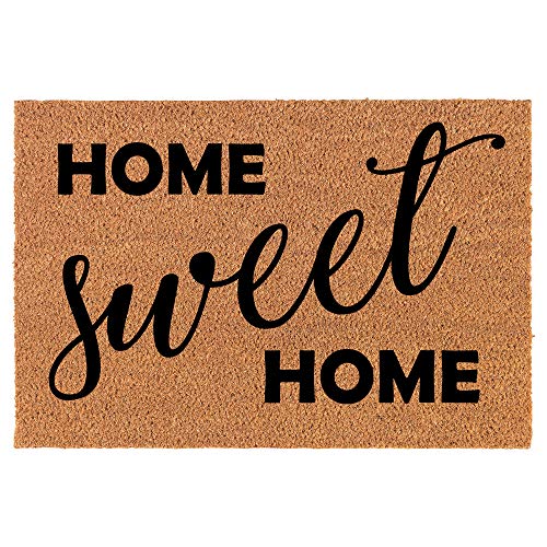 Coir Doormat Front Door Mat New Home Closing Housewarming Gift Home Sweet Home (24" x 16" Small)