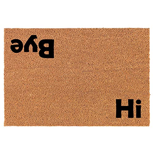 Coir Doormat Front Door Mat New Home Closing Housewarming Gift Hi Bye (30" x 18" Standard)