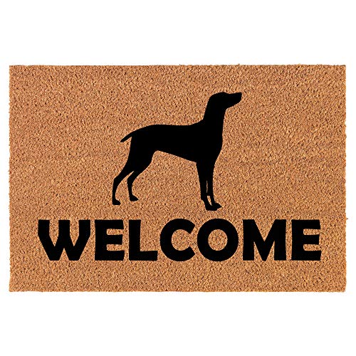 Coir Doormat Front Door Mat New Home Closing Housewarming Gift Welcome Weimaraner (24" x 16" Small)
