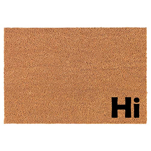 Coir Doormat Front Door Mat New Home Closing Housewarming Gift Hi Corner (24" x 16" Small)