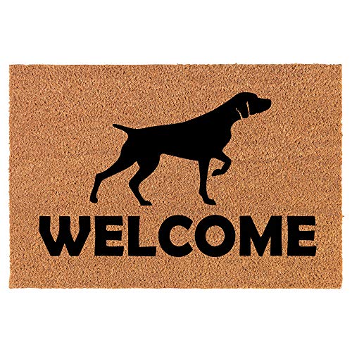 Coir Doormat Front Door Mat New Home Closing Housewarming Gift Welcome German Shorthaired Pointer (24" x 16" Small)