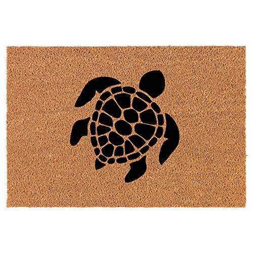 Coir Doormat Front Door Mat New Home Closing Housewarming Gift Sea Turtle (24" x 16" Small)