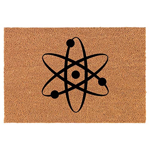 Coir Doormat Front Door Mat New Home Closing Housewarming Gift Atom Science Atheist (24" x 16" Small)