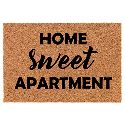 Coir Doormat Front Door Mat New Home Closing Housewarming Gift Home Sweet Apartment Funny (24" x 16" Small)