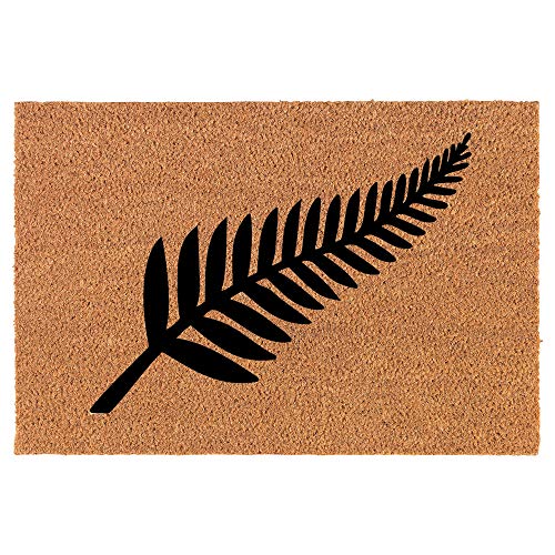 Coir Doormat Front Door Mat New Home Closing Housewarming Gift New Zealand Silver Fern (24" x 16" Small)