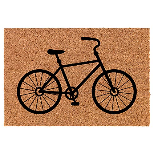 Coir Doormat Front Door Mat New Home Closing Housewarming Gift Bike Bicycle (24" x 16" Small)